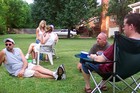 Backyard fun at Neil and Abby's house -- Kurt, Erica, Pam, Jim, and Wes.