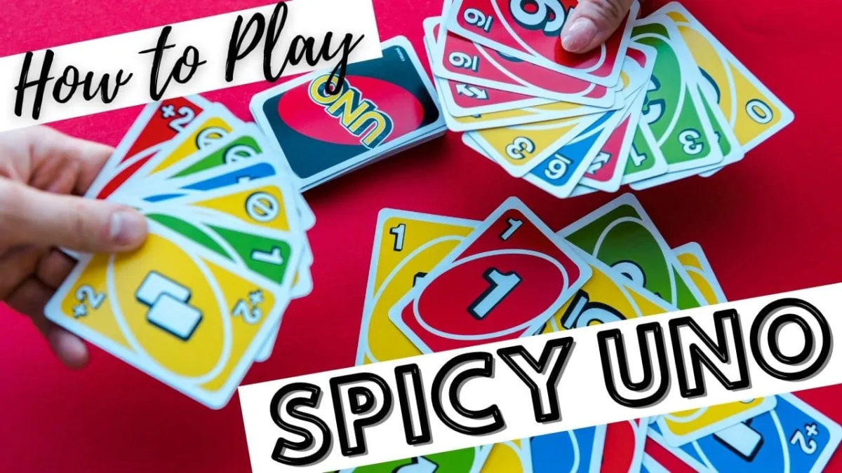 Spicy UNO Rules - We really like to play Spicy UNO with friends. It's a clever UNO card game variation that's fun to play with lots of people! Here's how to play Spicy UNO - a fun twist on the UNO game rules.