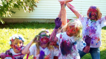 Backyard Game Ideas: Messy Kids Food Games