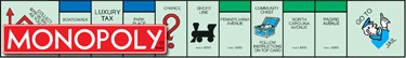 The standard Monopoly game board... Go to Jail. Go directly to Jail. Do not pass go. Do not collect two hundred dollars!